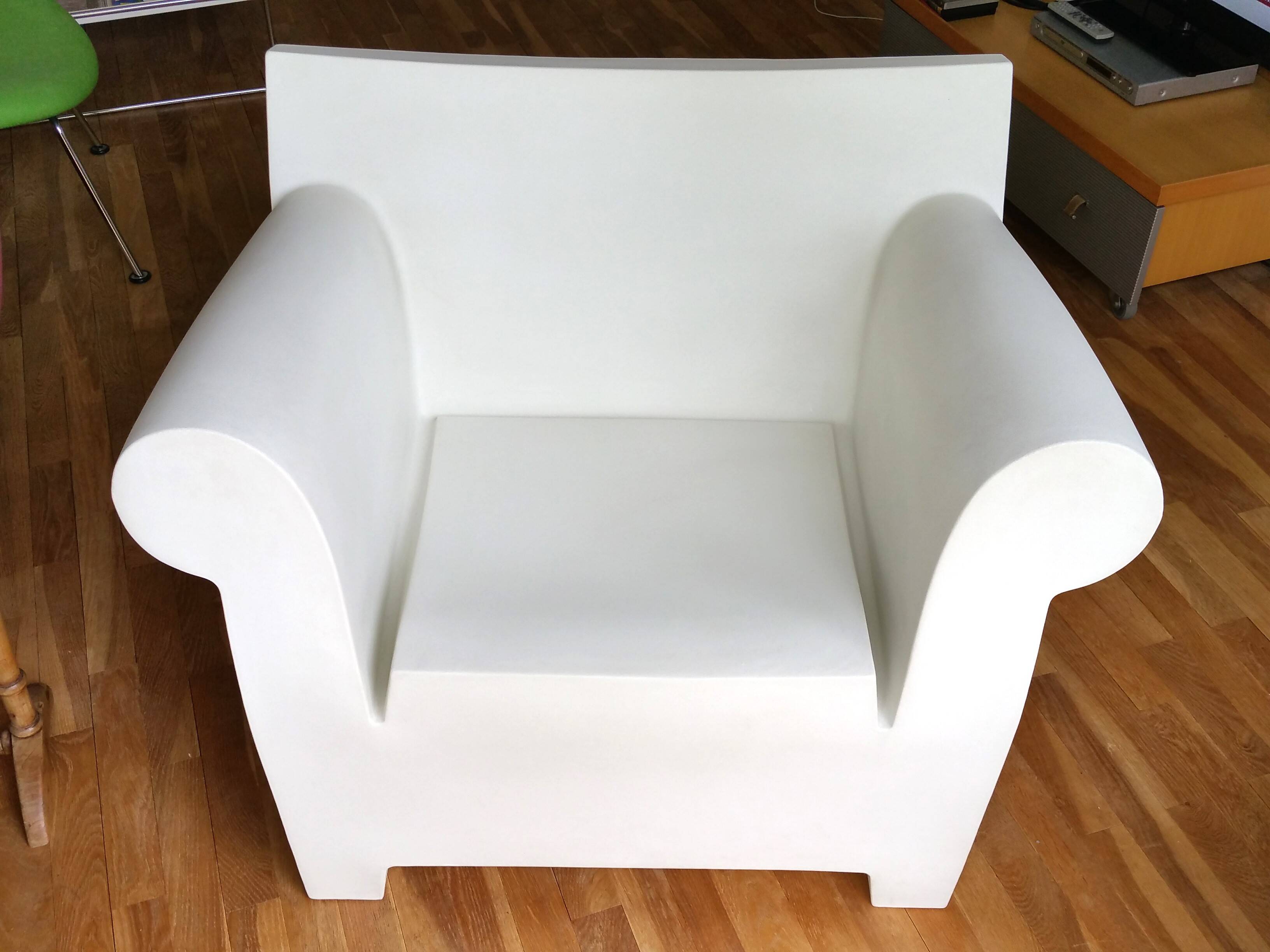 STARCK Bubble armchair "zinc white"