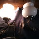 Pair of fish wall light