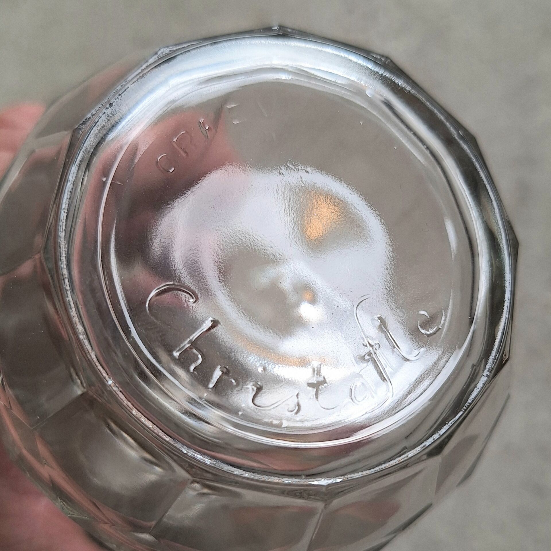 Crystal and silver-plated metal sugar shaker Christofle