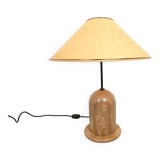 Vintage travertine table lamp, 1970s