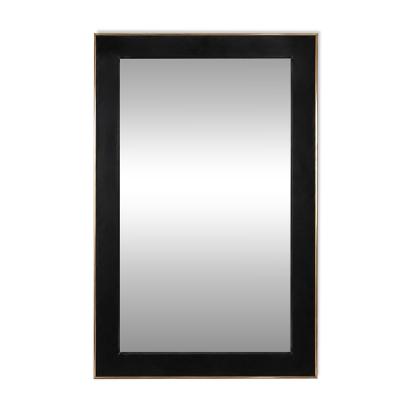 Grand miroir noir verre fumé