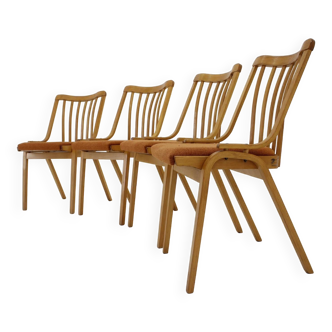 1970s Set of Four Antonin Suman Dining Chairs by Ton, Czechoslovakia