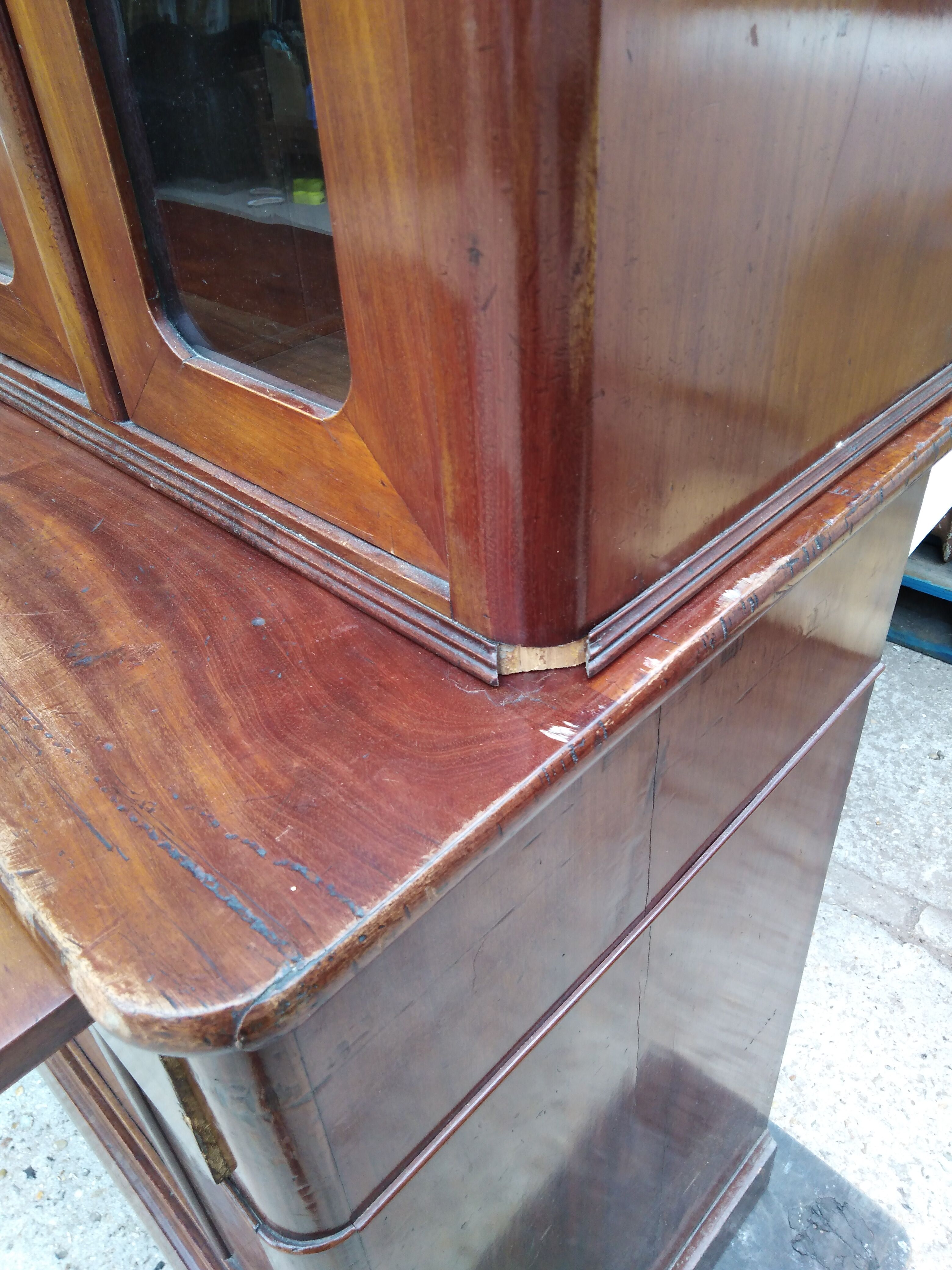 Mahogany showcase buffet library