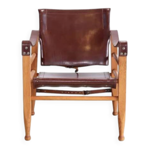 Fauteuil safari en chêne
