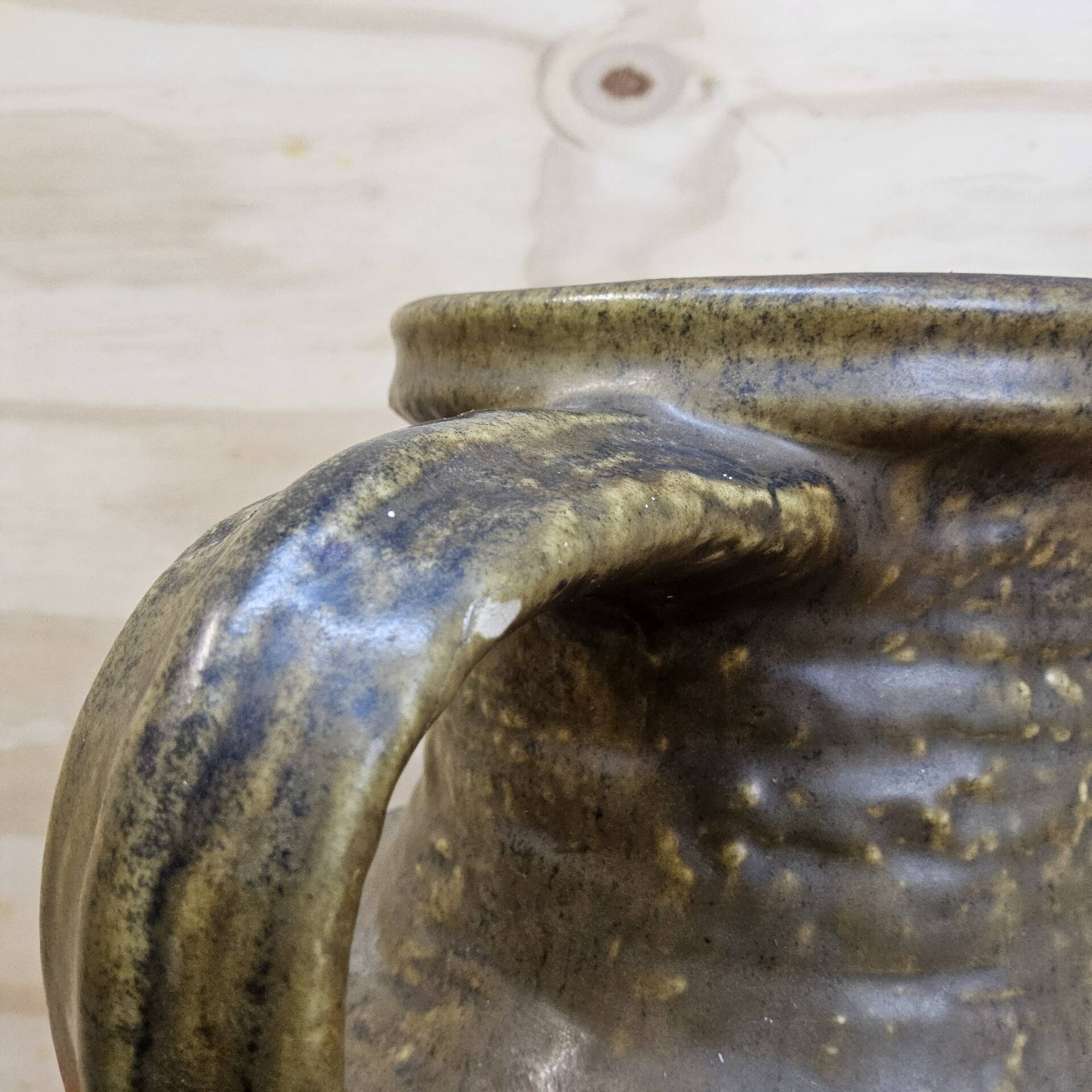Vase vintage grand XXL Allemagne de l'Ouest Jasba 1667/35 orange