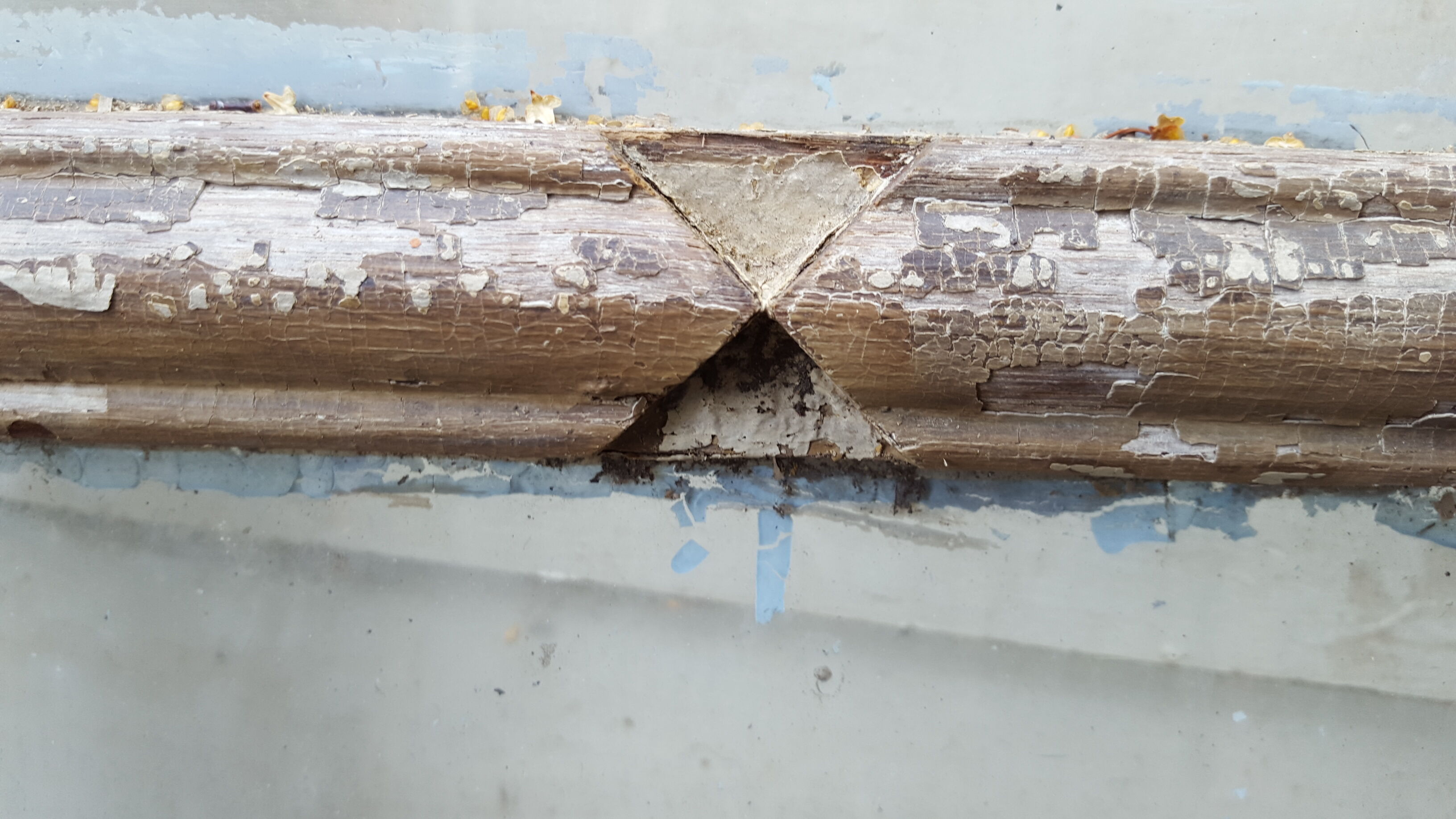 18th double-checked oak window with its frame