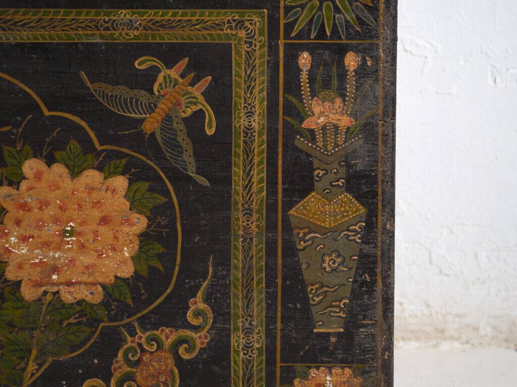 Antique Chinese chest painted in pine wood – China, circa 1900