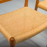 Chaises de salle à manger modèle 83 en teck par Niels Otto Møller pour J.L. Møllers, années 1960, lot de 6