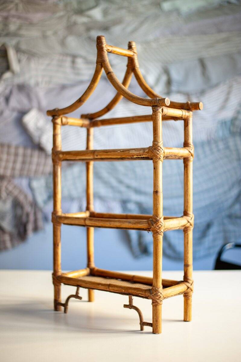 Bamboo pagoda shelf, 1960s