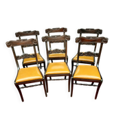 Set of six mahogany chairs