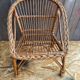 Children's Armchair Shell Antique Rattan 60s Vintage #C574