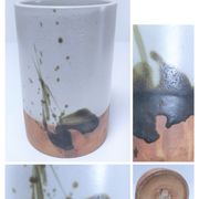 Vase grès émaillé de la poterie la Colombe années 70