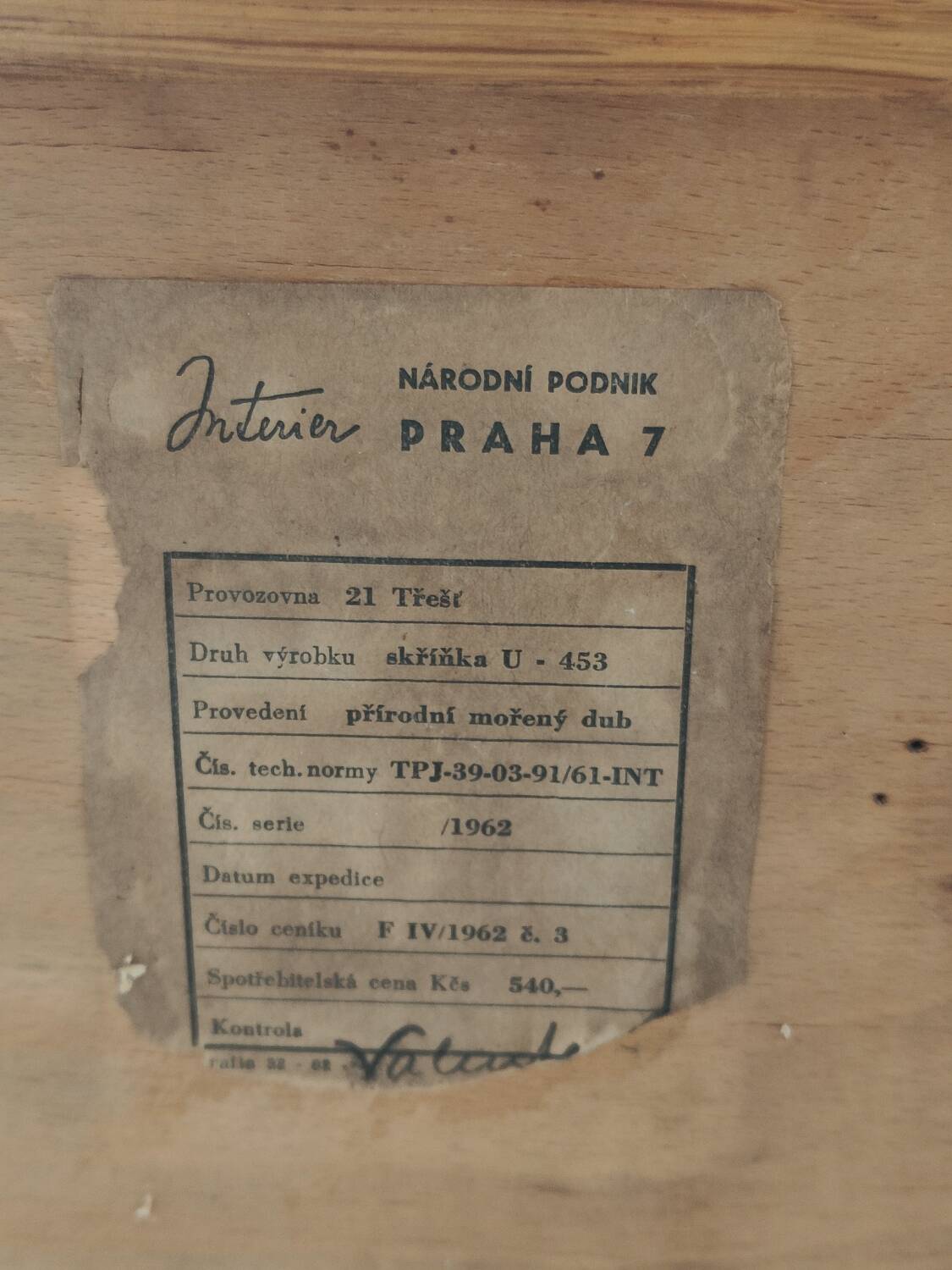 U-453 pink chest of drawers, old edition by Jiri Jiroutek for Interier Praha 1960