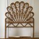 Peacock rattan headboard, circa 1960