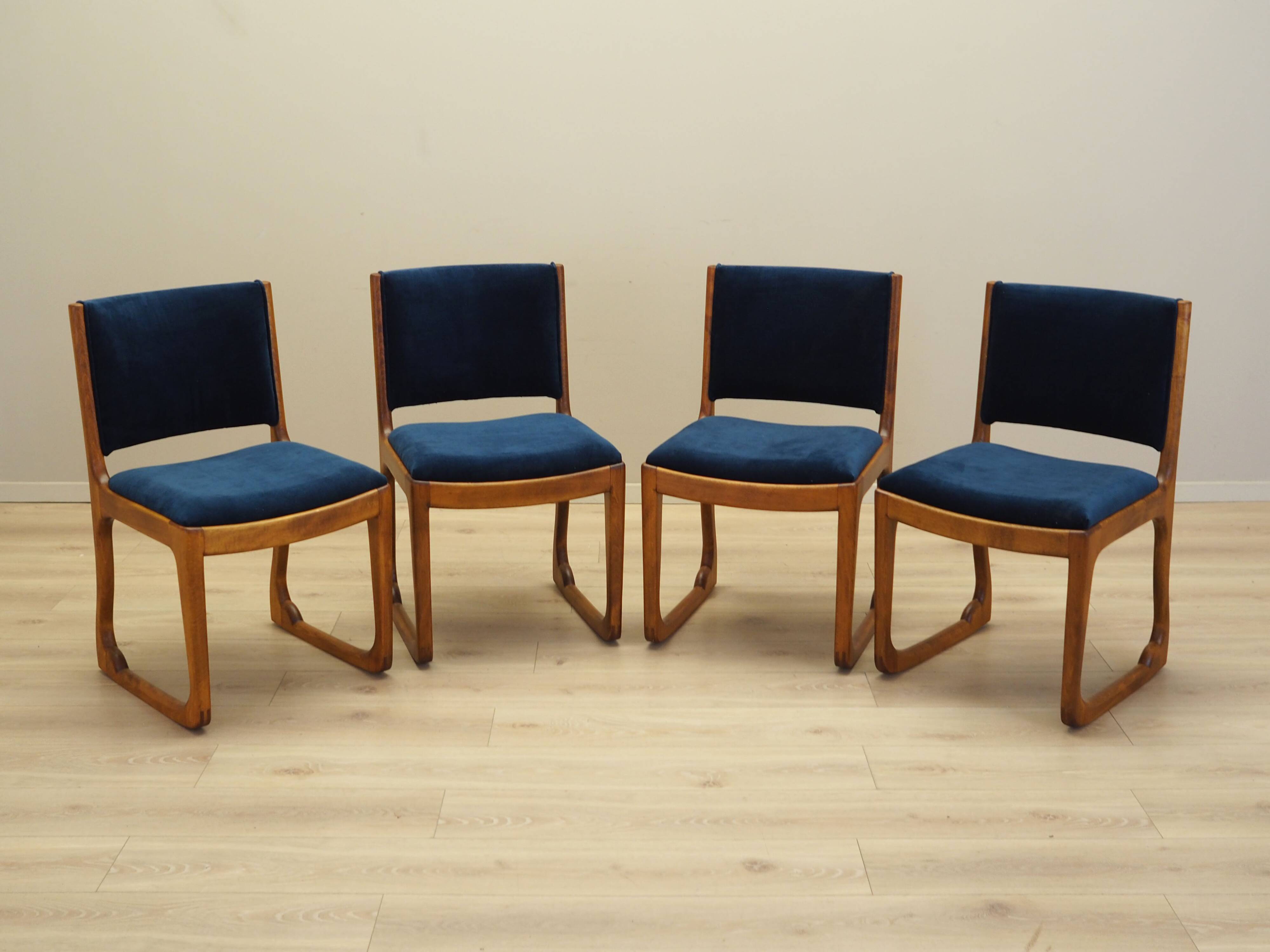 Set of four beech chairs, Danish design, 1950s, designer: Holger Jacobsen,
