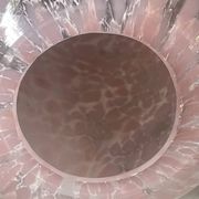 Marbled pink blown glass art vase, La Rochère