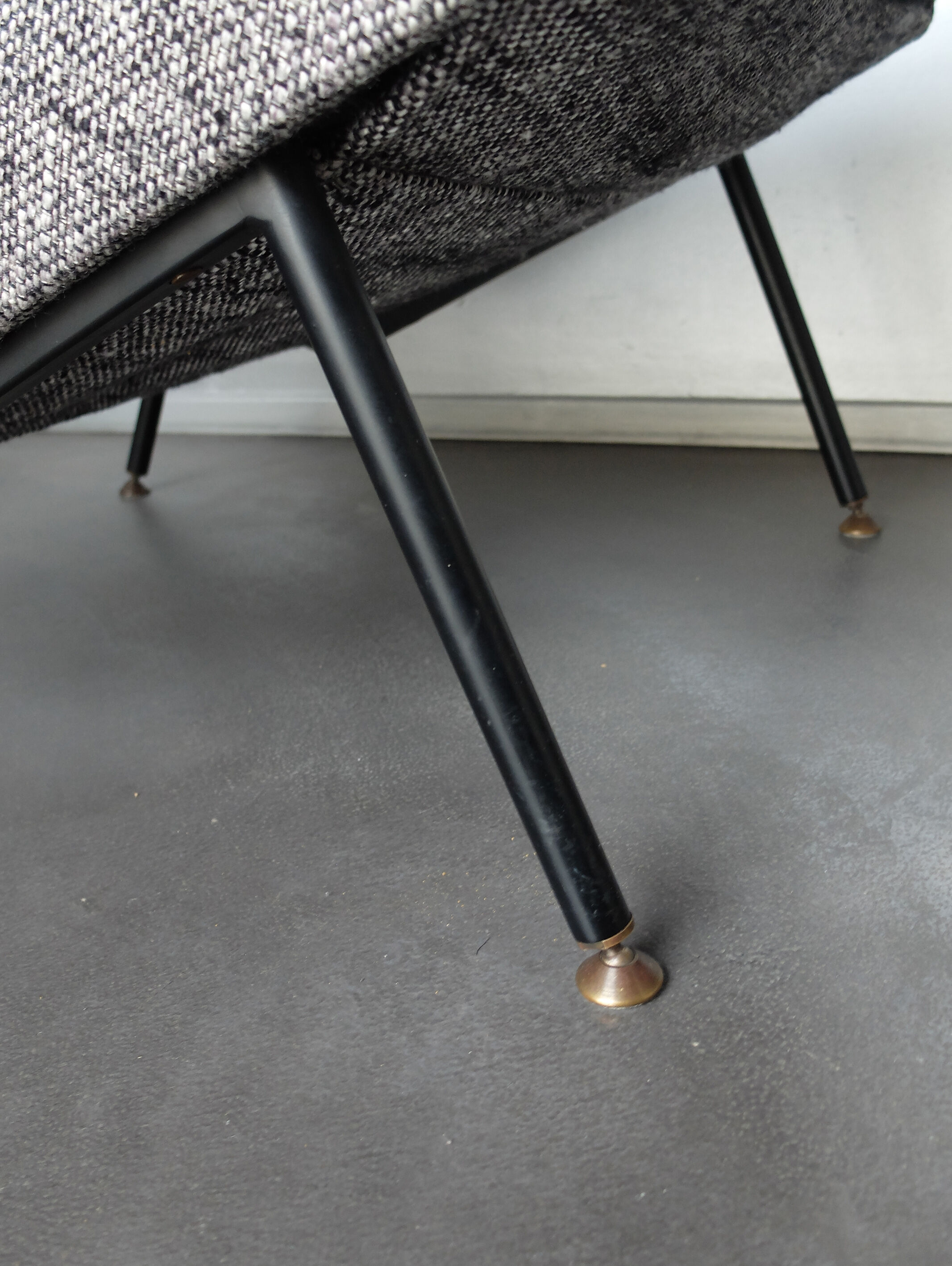 Armchair and ottoman designed by Paul Geoffroy, Airborne, France, 1960