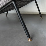 Armchair and ottoman designed by Paul Geoffroy, Airborne, France, 1960