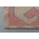 1970s Vintage Turkish Handmade Wool & Cotton Pink Runner Rug 100x339