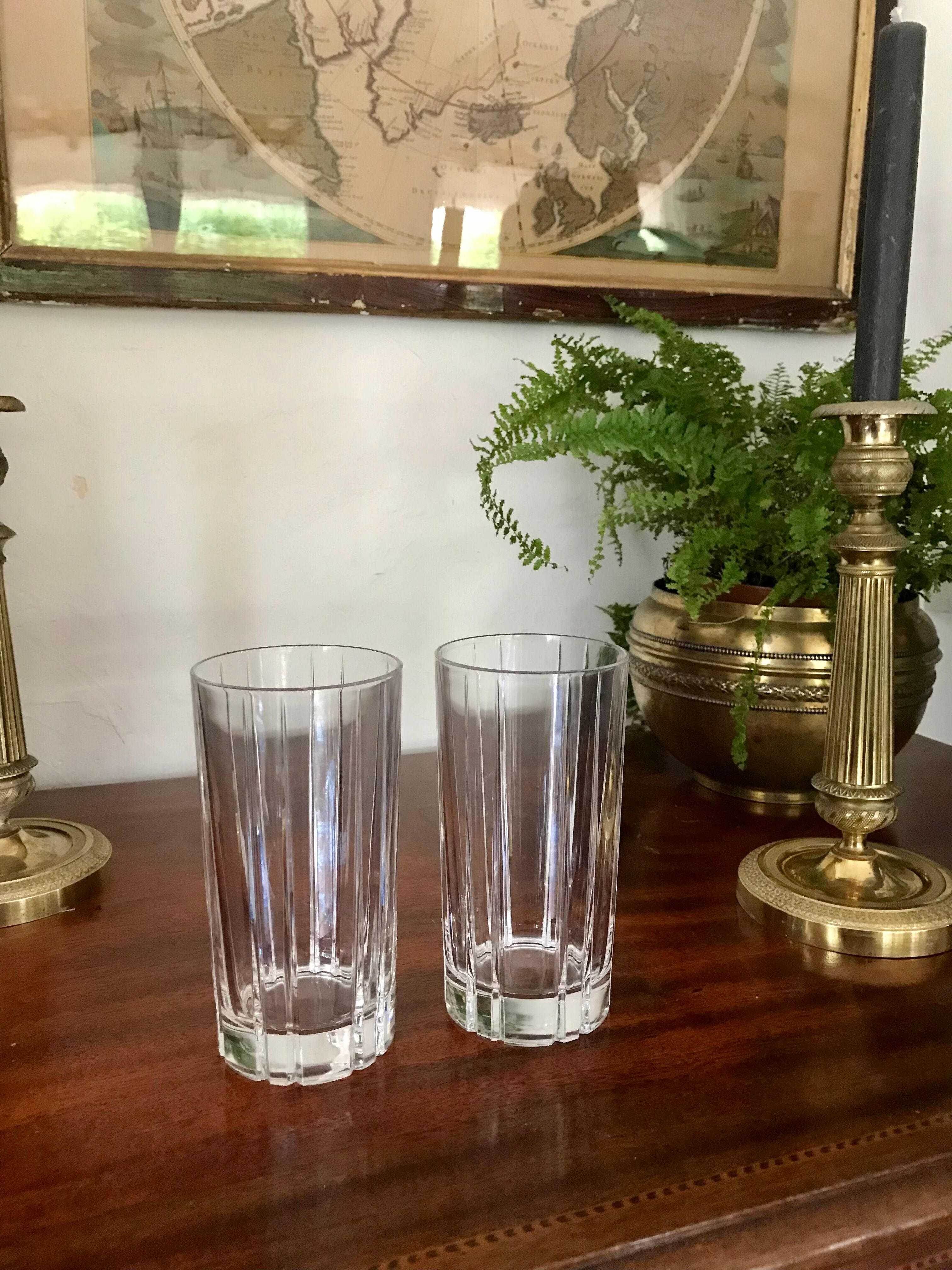 5 crystal glasses