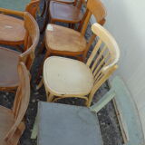 Set of 15 mismatched bistro chairs