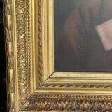 Huile sur toile, fin XIXe, jeune femme