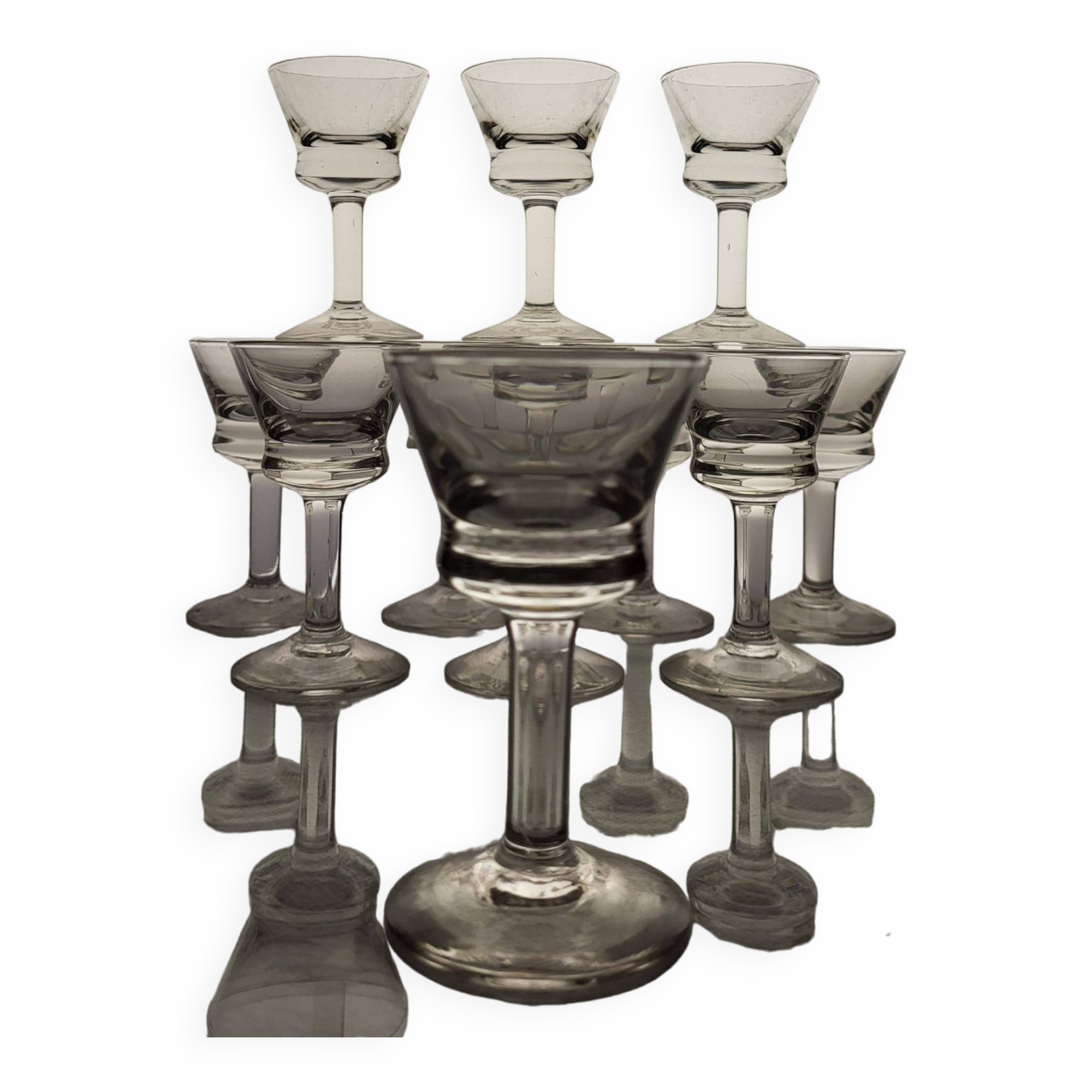 11 bistro liqueur glasses 1920s-30s