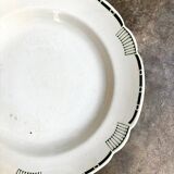 Lunéville hollow round dish in iron clay, "London" service