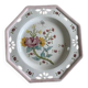 Antique plate with hand-painted floral decoration - Farandol - 29 cm - pink
