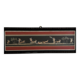 Gouache or watercolor depicting scenes from Pompeii at the end of the 19th century