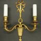 Pair of Louis XVI style knot wall lights - gilded bronze