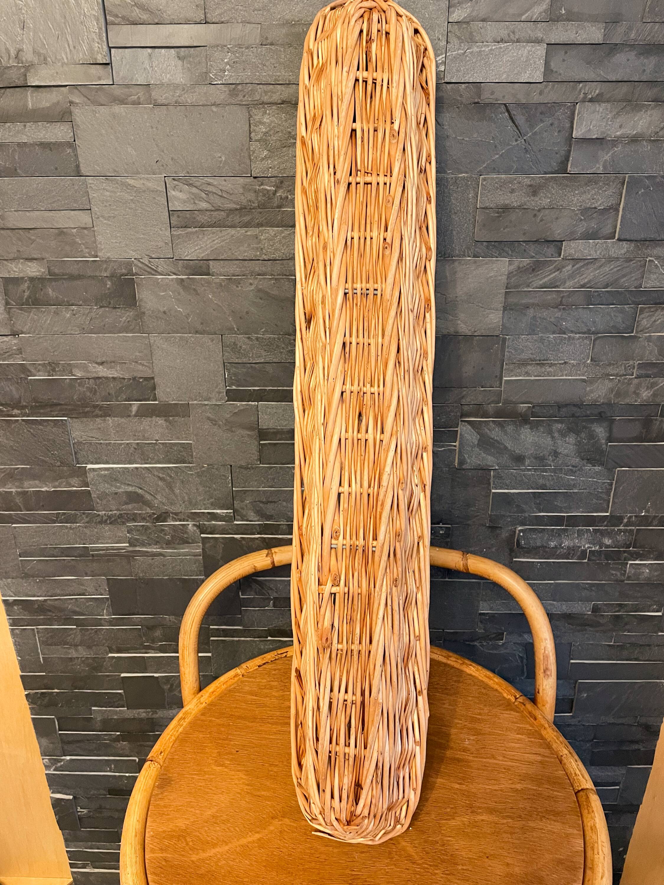 Antique wicker baker's basket - 84cm