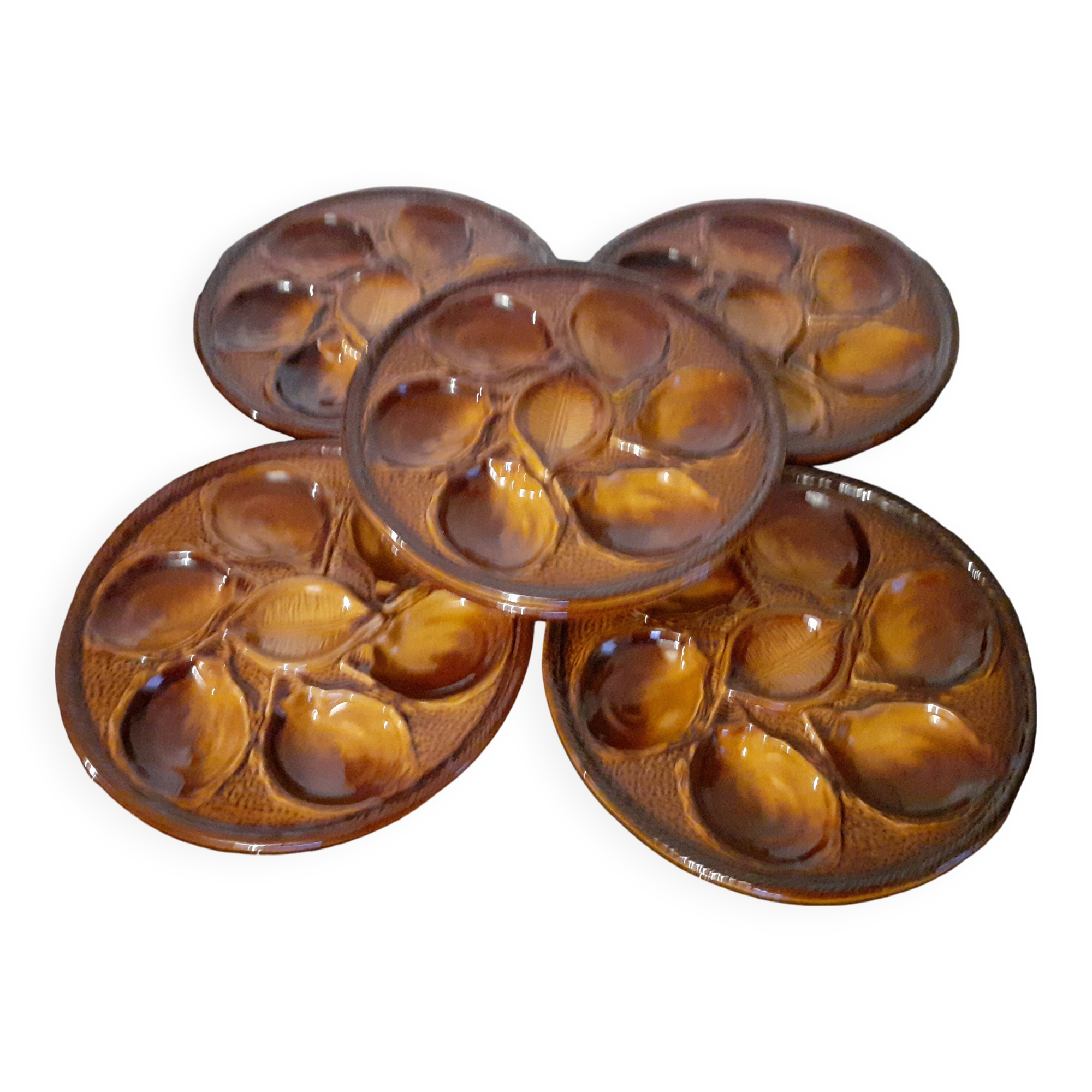 Saint-Clément / Set of 6 oyster plates