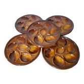 Saint-Clément / Set of 6 oyster plates