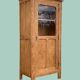 Parisian cabinet glazed raw wood nymphs and carved art nouveau decorations