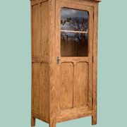 Parisian cabinet glazed raw wood nymphs and carved art nouveau decorations