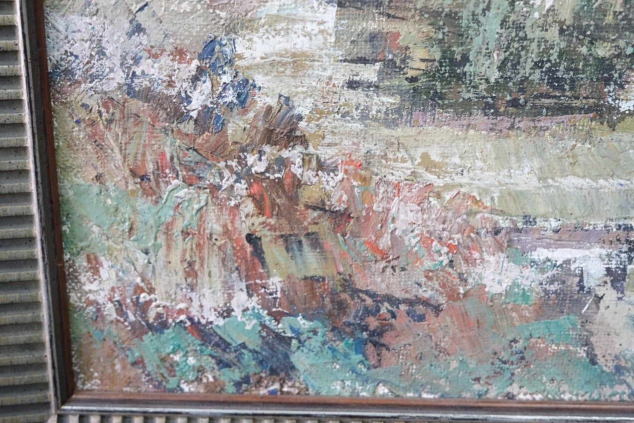 Vladimir Jurpalov, Russian Modern Painting, Oil on Canvas, 1995, Framed.