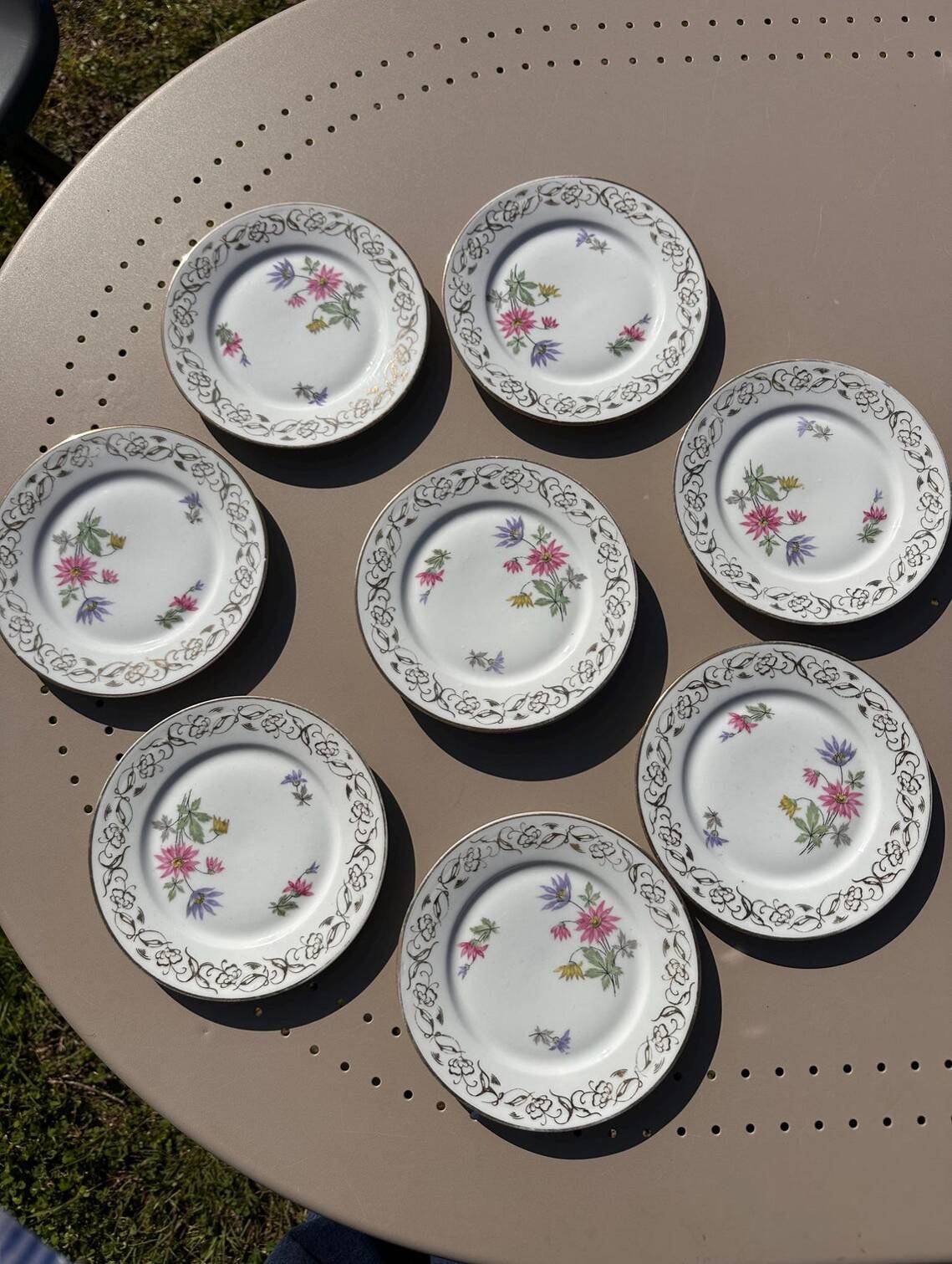 Small Dessert Plates - Limoges Porcelain - Mehun Enamels