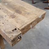 Solid oak carpenter's workbench