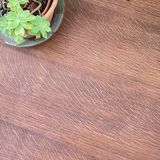 Vintage rattan and oak round coffee table