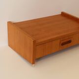 Scandinavian teak bedside table or wall console 1960
