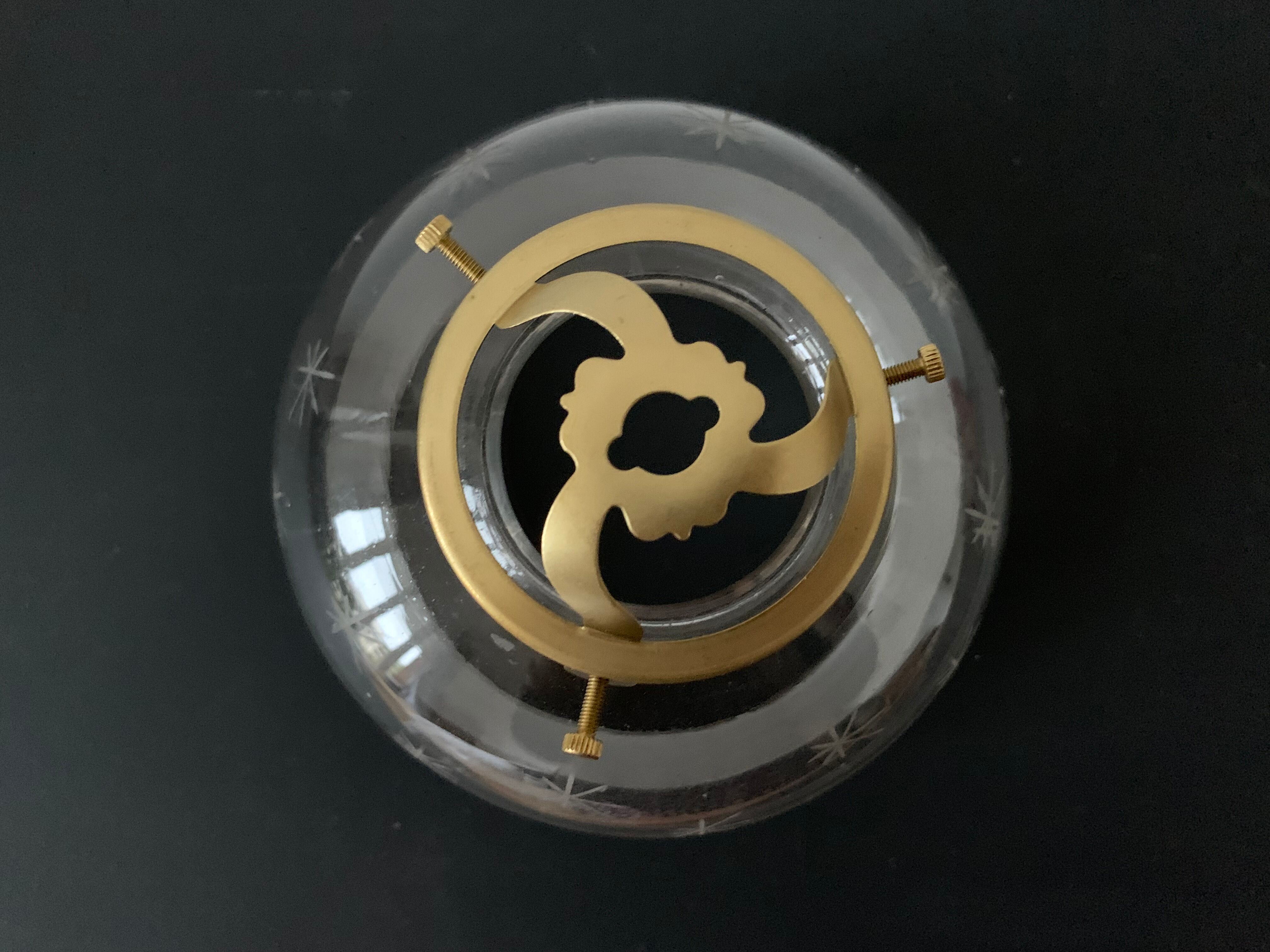 Antique glass lampshade