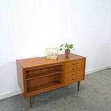 Fineer dressoir met draaibare bar en lades, barkast