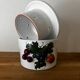 Water butter dish with raised fruits