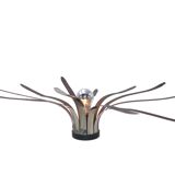 Flower chrome kinetic sculpture lamp