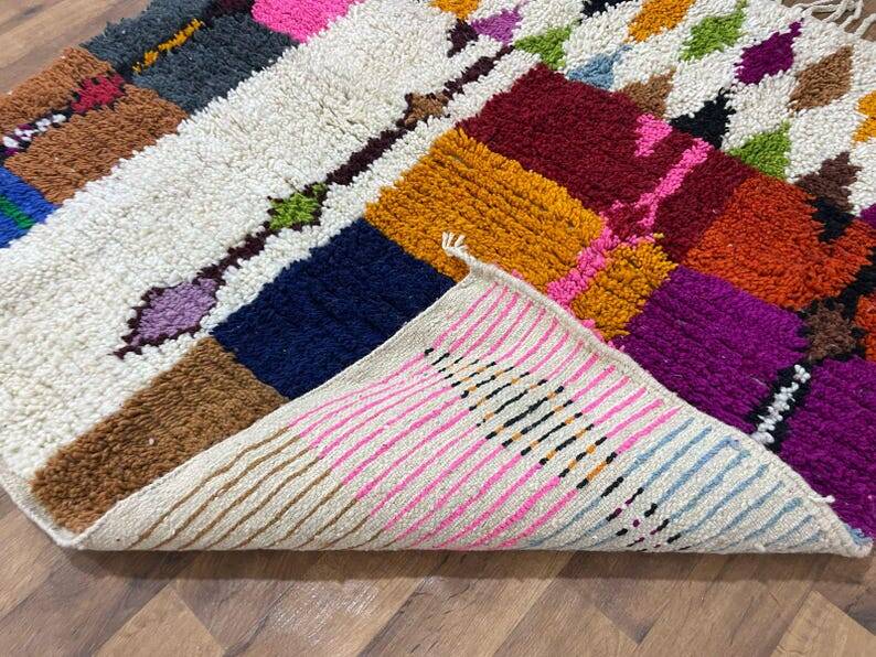 Berber Mrirt rug, handmade in Morocco, 100% wool 3X2m