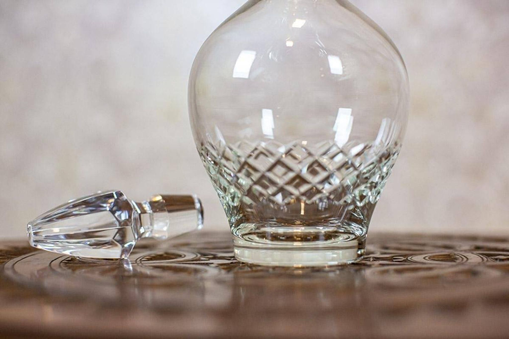 Vintage Crystal Liquor Decanter, 1930s