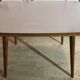 Vintage coffee table feet wooden compass and light grey formica