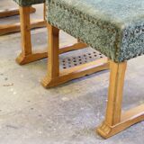 Vintage 1950s signature, solid oak dining throne chairs, Danish craftsmanship