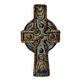 Ceramic glazed wall Celtic cross